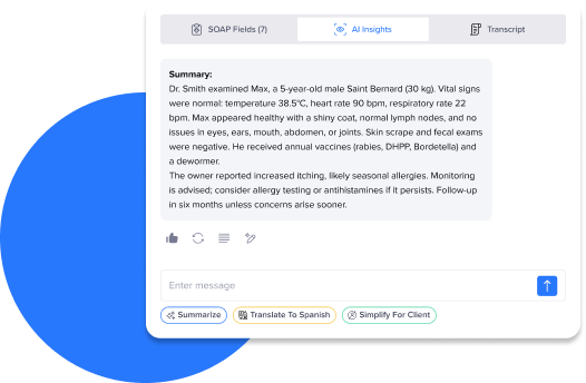 TranscribeAI insights screenshot
